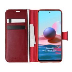 Microsonic Xiaomi Poco M5s Delux Leather Wallet Kırmızı Kılıf