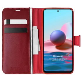 Microsonic Xiaomi Poco M5s Delux Leather Wallet Kırmızı Kılıf
