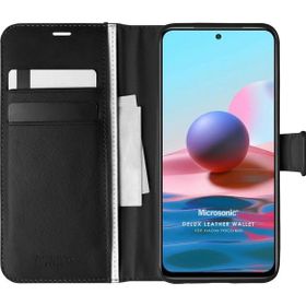 Microsonic Xiaomi Poco M5S Delux Leather Wallet Siyah Kılıf