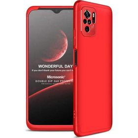 Microsonic Xiaomi Poco M5s Double Dip 360 Protective Kırmızı Kılıf