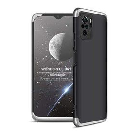Microsonic Xiaomi Poco M5s Double Dip 360 Protective Siyah Gri Kılıf