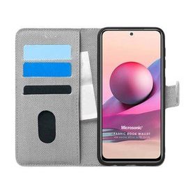 Microsonic Xiaomi Poco M5s Fabric Book Wallet Gri Kılıf