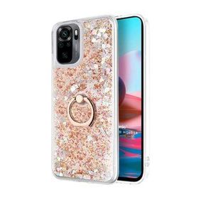 Microsonic Xiaomi Poco M5s Glitter Liquid Holder Gold Kılıf