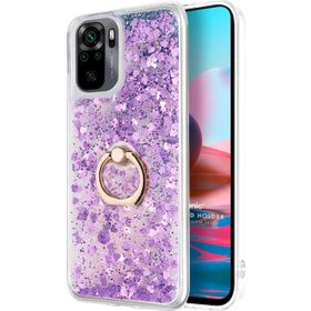 Microsonic Xiaomi Poco M5s Glitter Liquid Holder Mor Kılıf