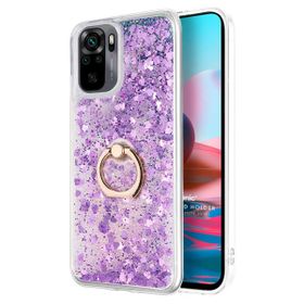 Microsonic Xiaomi Poco M5s Glitter Liquid Holder Mor Kılıf