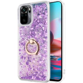 Microsonic Xiaomi Poco M5s Glitter Liquid Holder Mor Kılıf