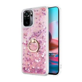 Microsonic Xiaomi Poco M5s Glitter Liquid Holder Pembe Kılıf