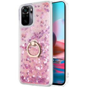 Microsonic Xiaomi Poco M5s Glitter Liquid Holder Pembe Kılıf