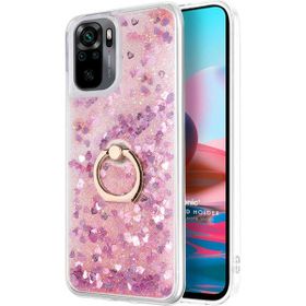 Microsonic Xiaomi Poco M5s Glitter Liquid Holder Pembe Kılıf