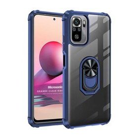 Microsonic Xiaomi Poco M5s Grande Clear Ring Holder Lacivert Kılıf