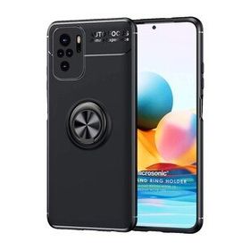 Microsonic Xiaomi Poco M5S Kickstand Ring Holder Siyah Kılıf