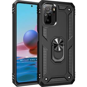 Microsonic Xiaomi Poco M5S Military Ring Holder Siyah Kılıf