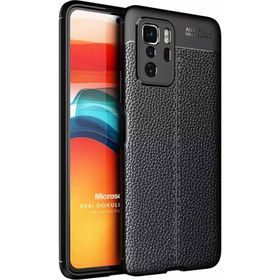 Microsonic Xiaomi Poco X3 GT Deri Dokulu Silikon Siyah Kılıf