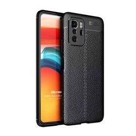 Microsonic Xiaomi Poco X3 GT Deri Dokulu Silikon Siyah Kılıf