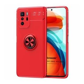 Microsonic Xiaomi Poco X3 GT Kickstand Ring Holder Kırmızı Cep Telefonu Kılıfı