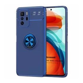 Microsonic Xiaomi Poco X3 GT Kickstand Ring Holder Lacivert Cep Telefonu Kılıfı