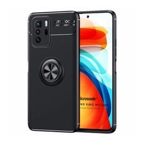 Microsonic Xiaomi Poco X3 GT Kickstand Ring Holder Siyah Cep Telefonu Kılıfı