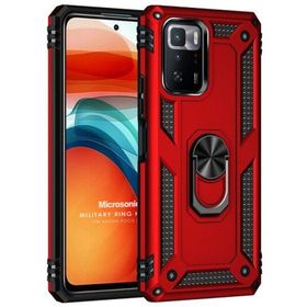 Microsonic Xiaomi Poco X3 GT Military Ring Holder Cep Telefonu Kılıfı