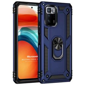 Microsonic Xiaomi Poco X3 GT Military Ring Holder Cep Telefonu Kılıfı