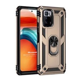Microsonic Xiaomi Poco X3 GT Military Ring Holder Gold Cep Telefonu Kılıfı
