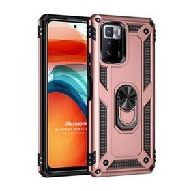 Microsonic Xiaomi Poco X3 GT Military Ring Holder Rose Gold Cep Telefonu Kılıfı