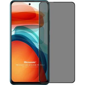 Microsonic Xiaomi Poco X3 GT Privacy 5D Gizlilik Filtreli Siyah Cam Ekran Koruyucu
