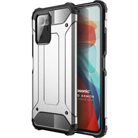Microsonic Xiaomi Poco X3 GT Rugged Armor Gümüş Cep Telefonu Kılıfı