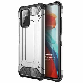 Microsonic Xiaomi Poco X3 GT Rugged Armor Gümüş Cep Telefonu Kılıfı