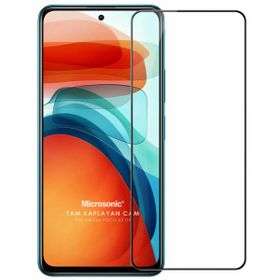 Microsonic Xiaomi Poco X3 GT Tam Kaplayan Temperli Siyah Cam Ekran Koruyucu