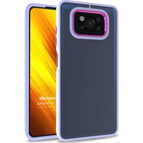 Microsonic Xiaomi Poco X3 NFC Bright Planet Lila Cep Telefonu Kılıfı