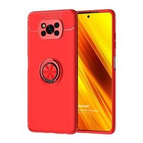 Microsonic Xiaomi Poco X3 NFC Kickstand Ring Holder Kırmızı Kılıf