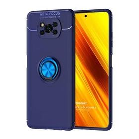 Microsonic Xiaomi Poco X3 NFC Kickstand Ring Holder Lacivert Kılıf