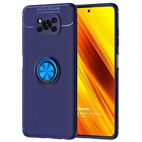 Microsonic Xiaomi Poco X3 NFC Kickstand Ring Holder Lacivert Kılıf