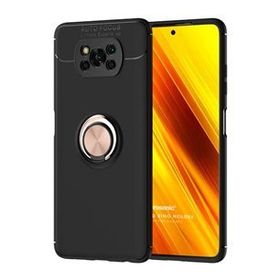 Microsonic Xiaomi Poco X3 NFC Kickstand Ring Holder Siyah Kılıf