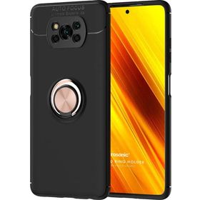 Microsonic Xiaomi Poco X3 NFC Kickstand Ring Holder Siyah Kılıf