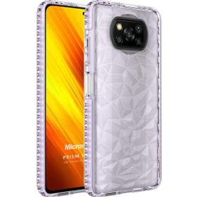 Microsonic Xiaomi Poco X3 NFC Prism Hybrid Mor Cep Telefonu Kılıfı
