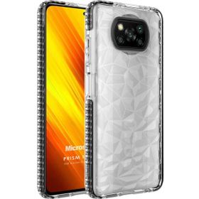 Microsonic Xiaomi Poco X3 NFC Prism Hybrid Siyah Kılıf