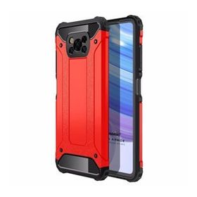 Microsonic Xiaomi Poco X3 NFC Rugged Armor Kırmızı Kılıf