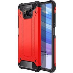 Microsonic Xiaomi Poco X3 NFC Rugged Armor Kırmızı Kılıf