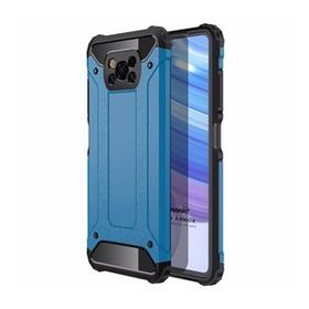 Microsonic Xiaomi Poco X3 NFC Rugged Armor Mavi Cep Telefonu Kılıfı