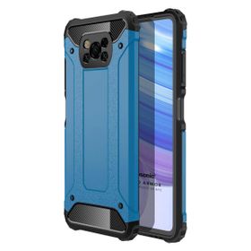 Microsonic Xiaomi Poco X3 NFC Rugged Armor Mavi Cep Telefonu Kılıfı