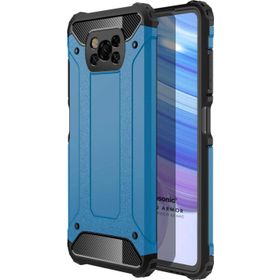Microsonic Xiaomi Poco X3 NFC Rugged Armor Mavi Cep Telefonu Kılıfı