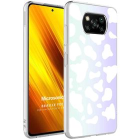 Microsonic Xiaomi Poco X3 Pro Braille Feel Desenli Zebra Cep Telefonu Kılıfı