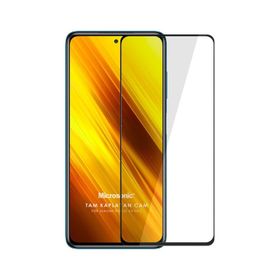 Microsonic Xiaomi Poco X3 Pro Tam Kaplayan Temperli Siyah Cam Ekran Koruyucu