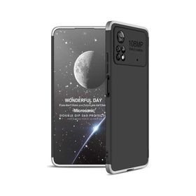 Microsonic Xiaomi Poco X4 Pro 5G Double Dip 360 Gri Siyah Kılıf
