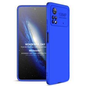 Microsonic Xiaomi Poco X4 Pro 5G Double Dip 360 Protective Mavi Cep Telefonu Kılıfı