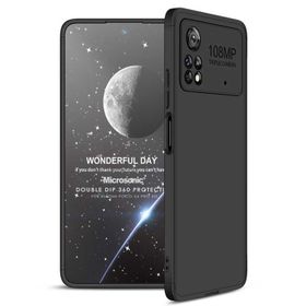 Microsonic Xiaomi Poco X4 Pro 5G Double Dip 360 Protective Siyah Cep Telefonu Kılıfı