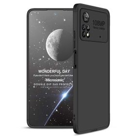 Microsonic Xiaomi Poco X4 Pro 5G Double Dip 360 Protective Siyah Cep Telefonu Kılıfı