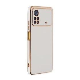 Microsonic Xiaomi Poco X4 Pro 5G Olive Plated Beyaz Cep Telefonu Kılıfı