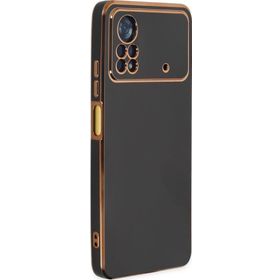 Microsonic Xiaomi Poco X4 Pro 5G Olive Plated Siyah Cep Telefonu Kılıfı